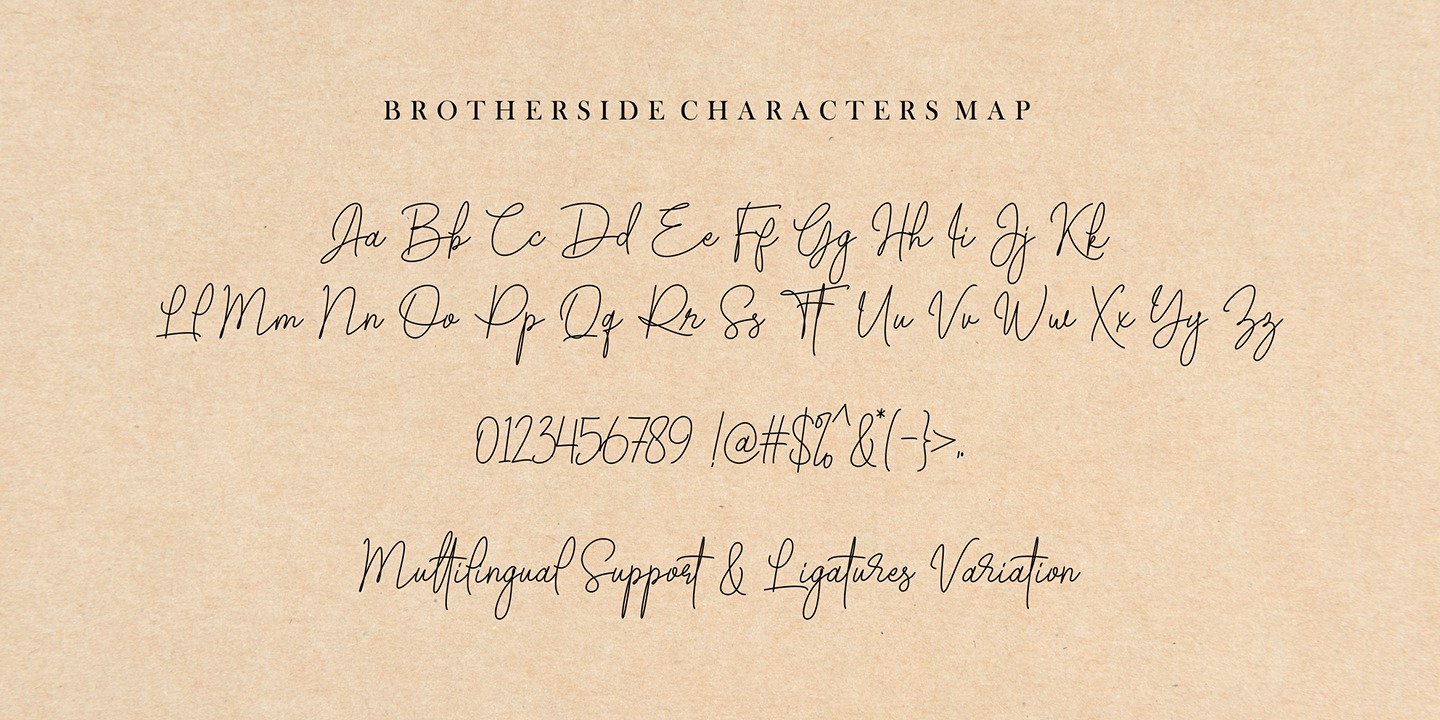 Example font Brotherside Signature #2